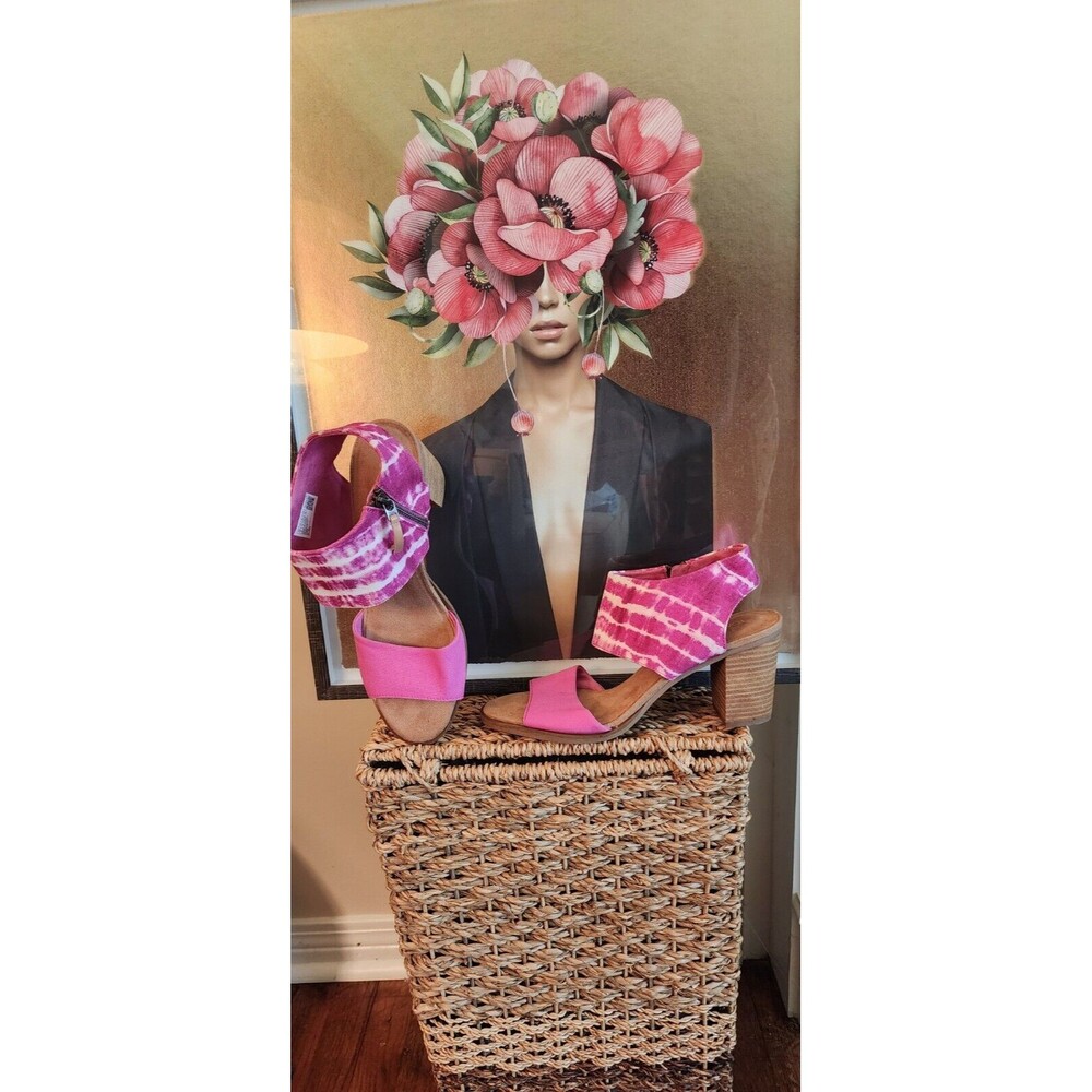 Toms Womens Majorca Cutout Open Toe Comfort Heel Sandal Pink Sz 12 W